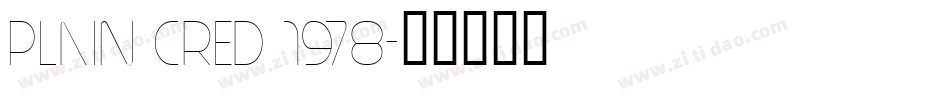 Plain Cred 1978字体转换
